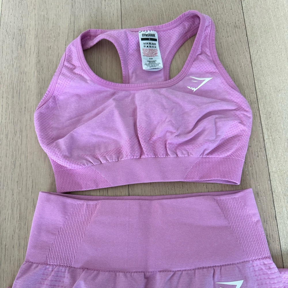 Gymshark vital seamless 2.0 sports bra & leggings baby pink